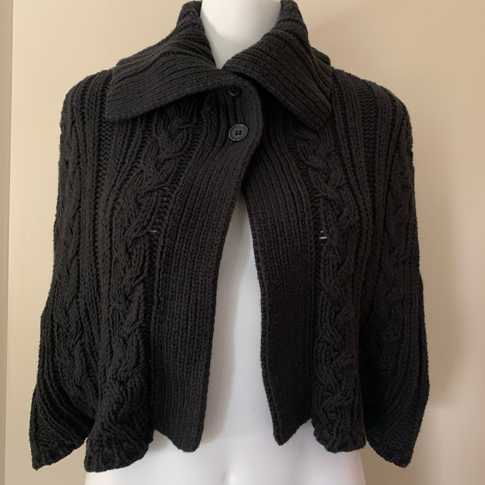 Metro 7 Charcoal Shrug Shawl Sweater